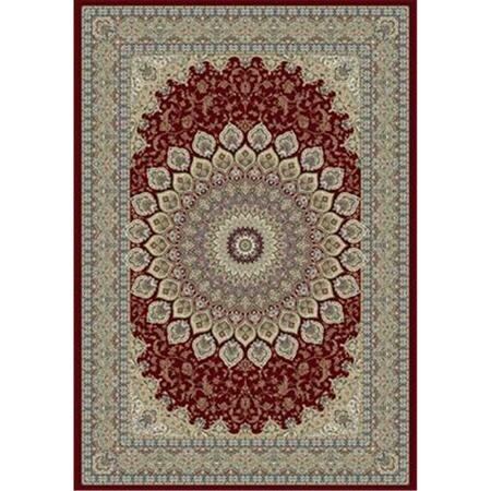 DYNAMIC RUGS Ancient Garden Rectangular Rug- Red - 7 ft. 10 in. x 11 ft. 2 in. AN912570901484
